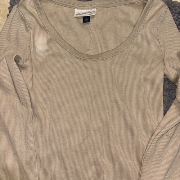 Universal Thread Cream Ribbed Knit Top - Picture 2 of 5